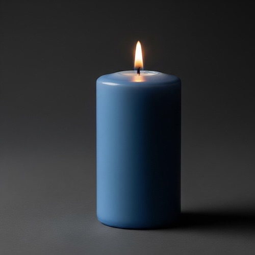 blue candle