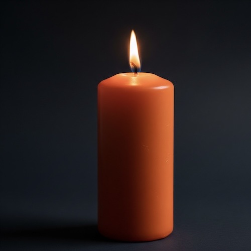 orange candle